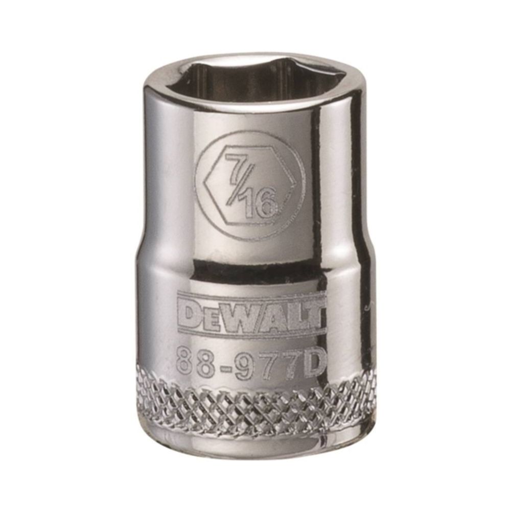 DeWALT DWMT88977OSP Hand Socket, SAE Measuring, 3/8 in Drive, 6-Point, 7/16 in Socket, Vanadium Steel