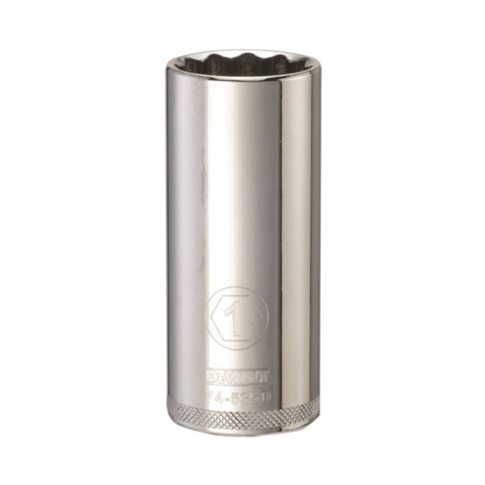 DeWALT DWMT74535OSP Drive Socket, SAE Measuring, 1/2 in Drive, 12-Point, 1 in Socket, Vanadium Steel