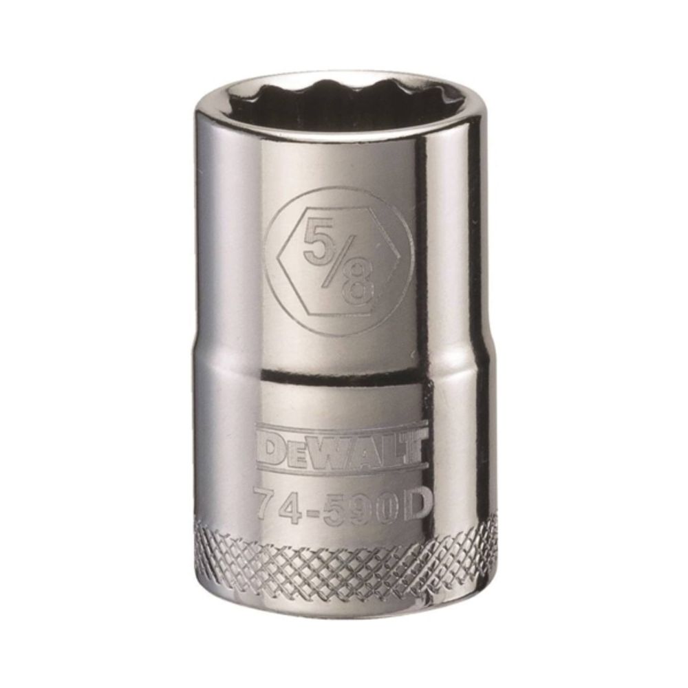 DeWALT DWMT74590OSP Fractional Drive Socket, 1/2 in Drive, 12-Point, 5/8 in Socket, Steel