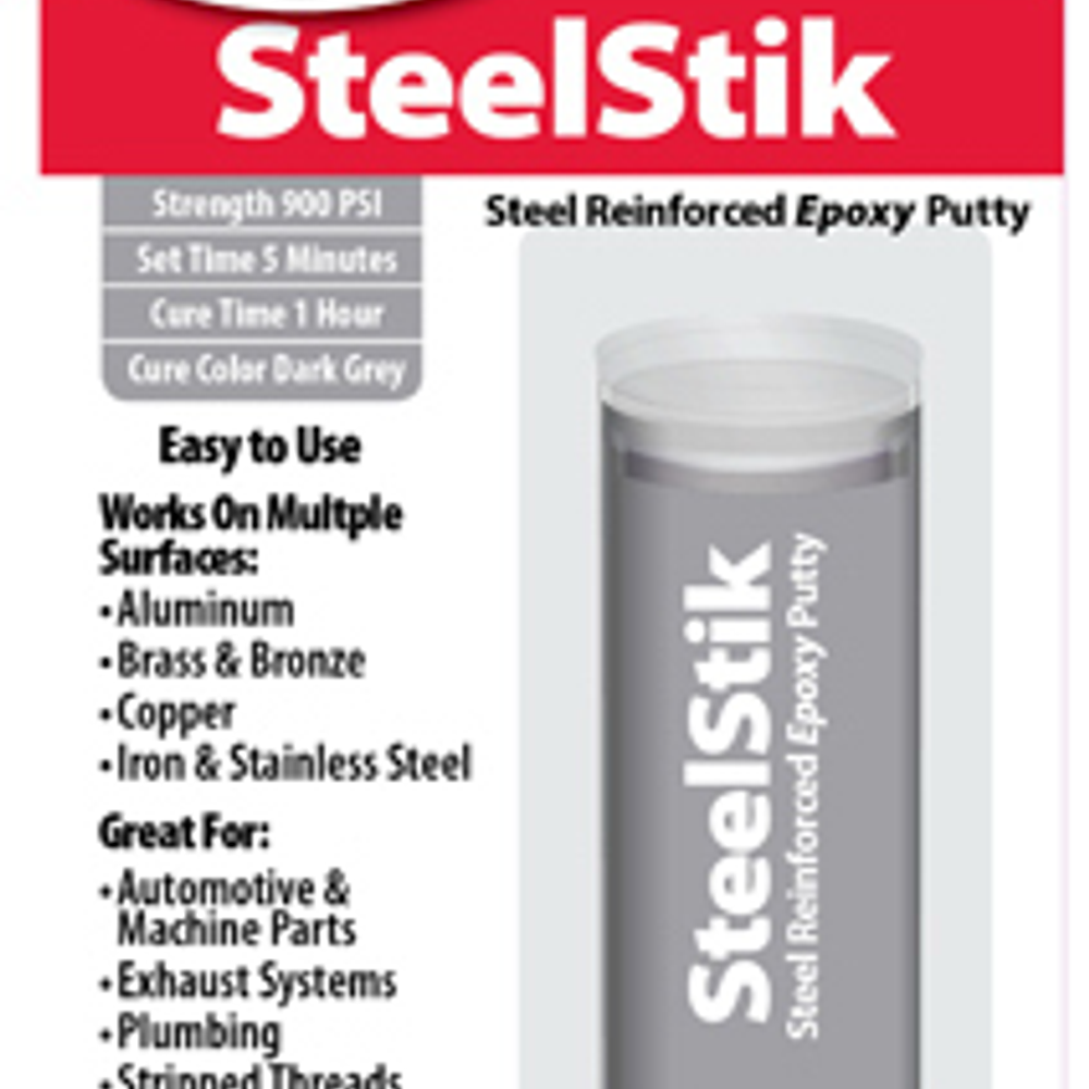 J-B WELD 8267 Steel-Reinforced Epoxy Putty Stick, Black/Dark Gray, 2 oz Stick Pack