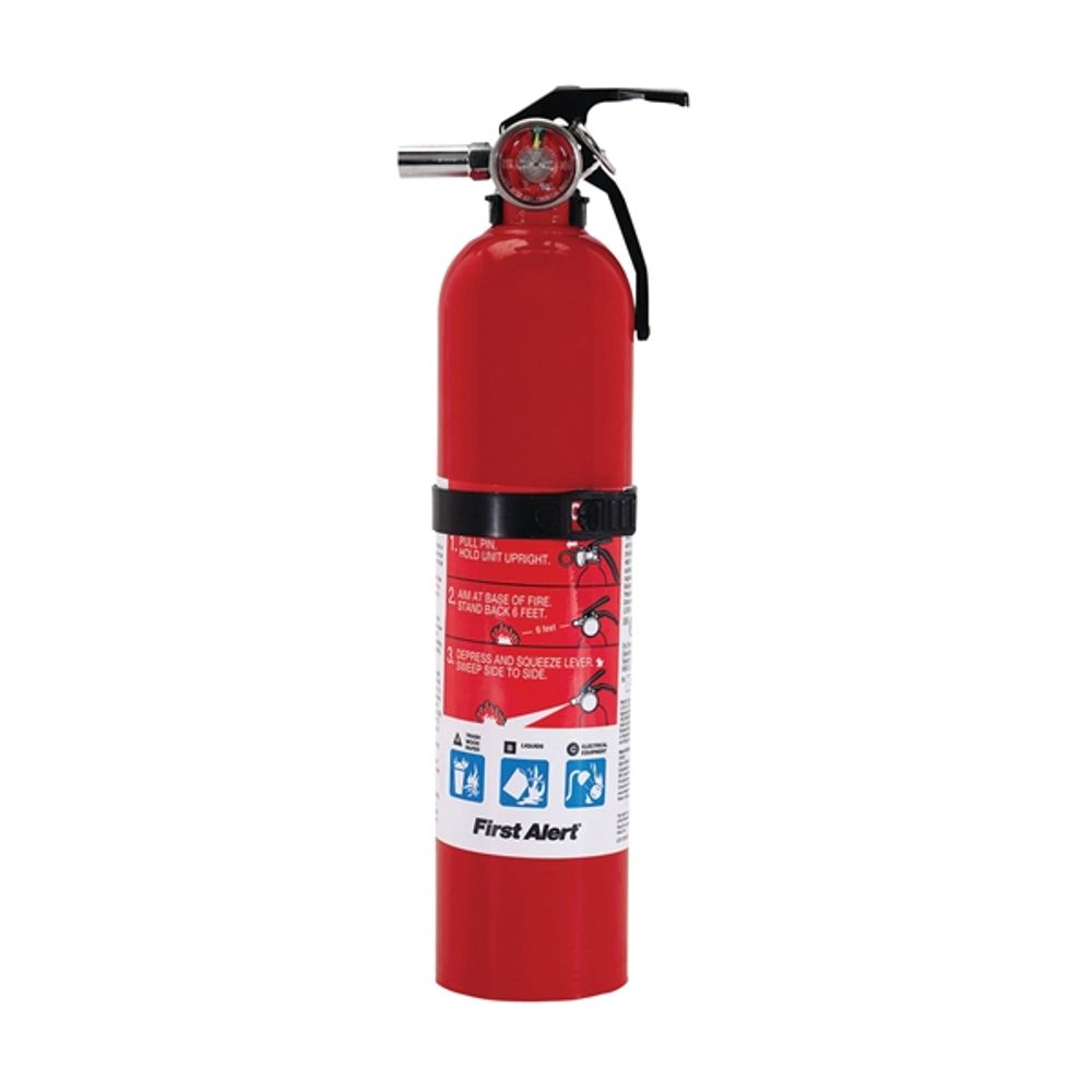 FIRST ALERT HOME1 Fire Extinguisher, Mono Ammonium Phosphate Extinguish Agent, 2.5 lb Capacity, 1-A:10-B:C Fire Class