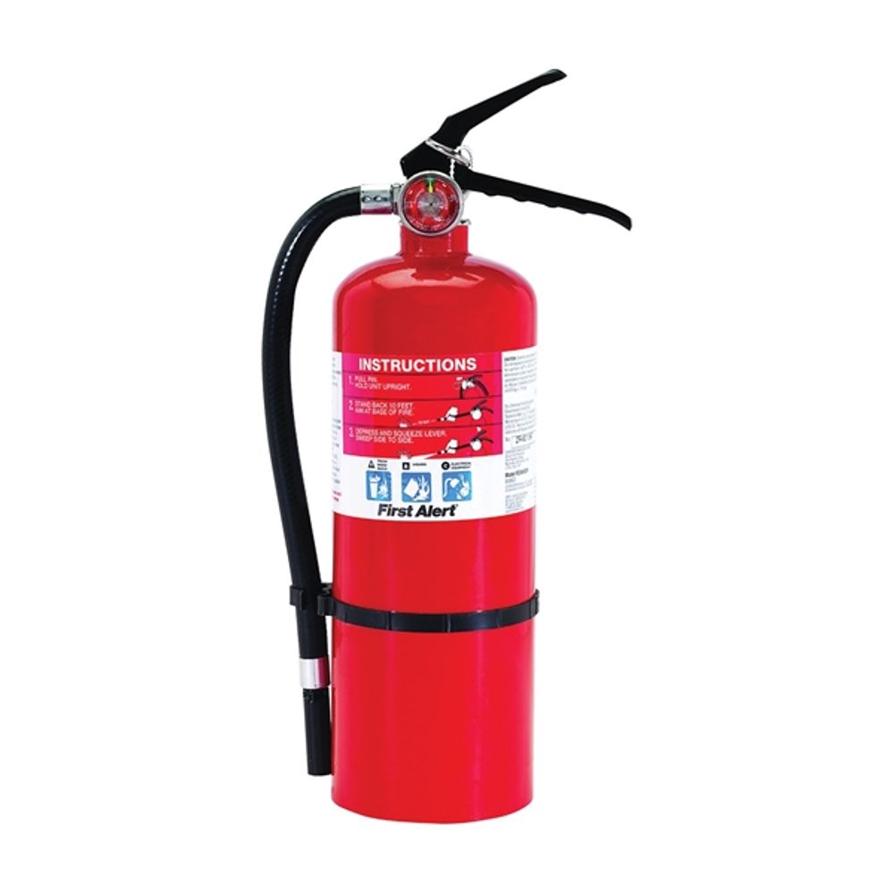 FIRST ALERT PRO5 Fire Extinguisher, Monoammonium Phosphate Extinguish Agent, 5 lb Capacity, 3-A:40-B:C Fire Class
