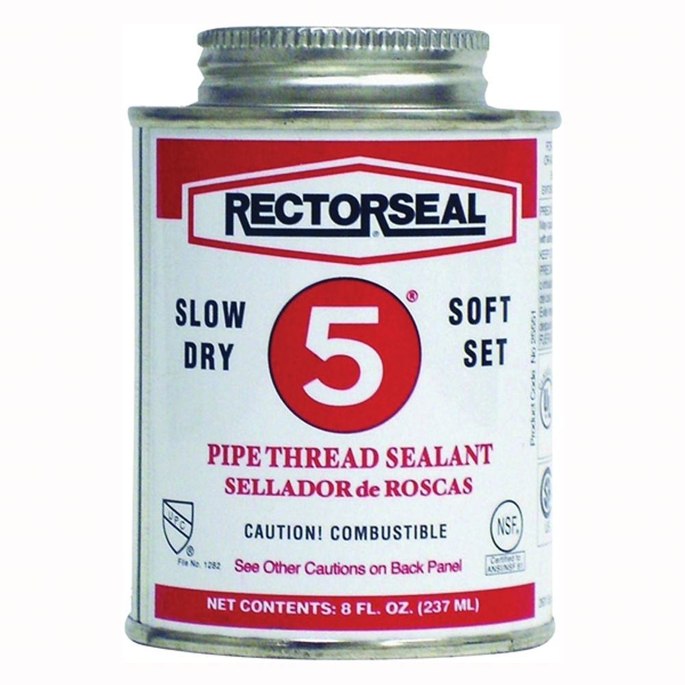 RectorSeal No. 5 25551 Thread Sealant, Yellow, 0.5 pt Can