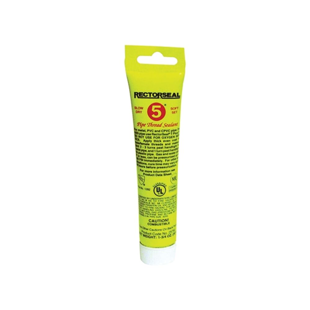 RectorSeal No. 5 25790 Thread Sealant, Yellow, 1.75 oz Tube