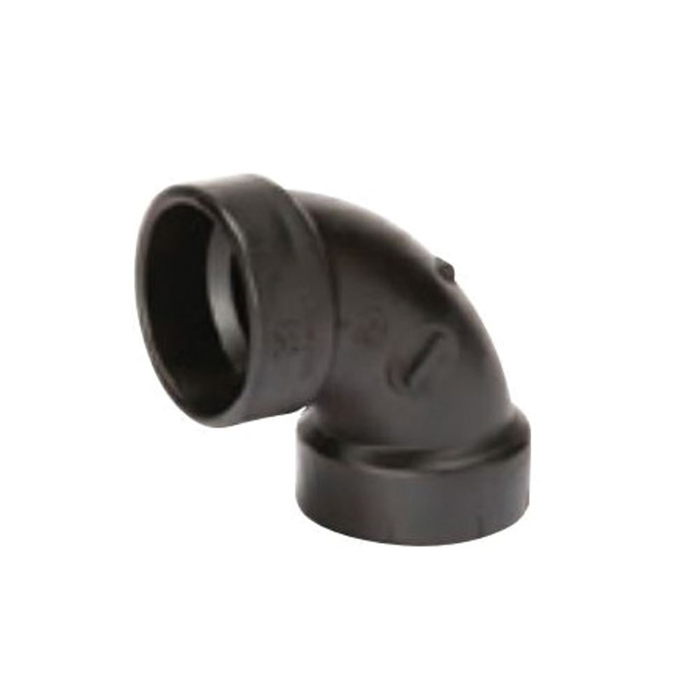 Streamline 02878 Elbow, 3 in Hub, 90 deg, Black