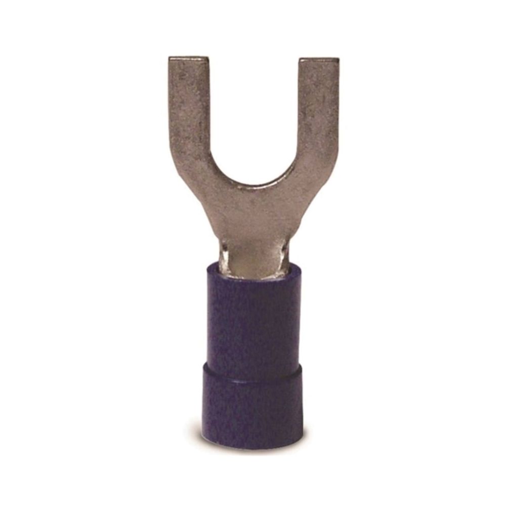 GB 10-114 Spade Terminal, 600 V, 16 to 14 AWG, Vinyl Insulation, Blue