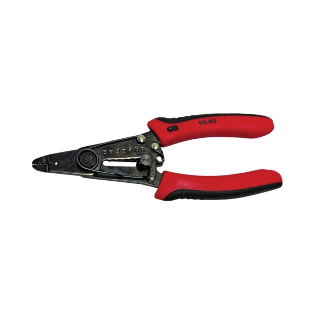 GB GS-360 Wire Stripper, Solid, Stranded Wire, Cushion-Grip Red Handle