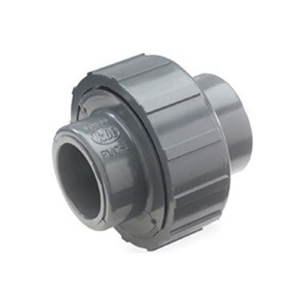NDS U-0500-S Pipe Union, 1/2 in Slip Joint, 3 in L, Gray