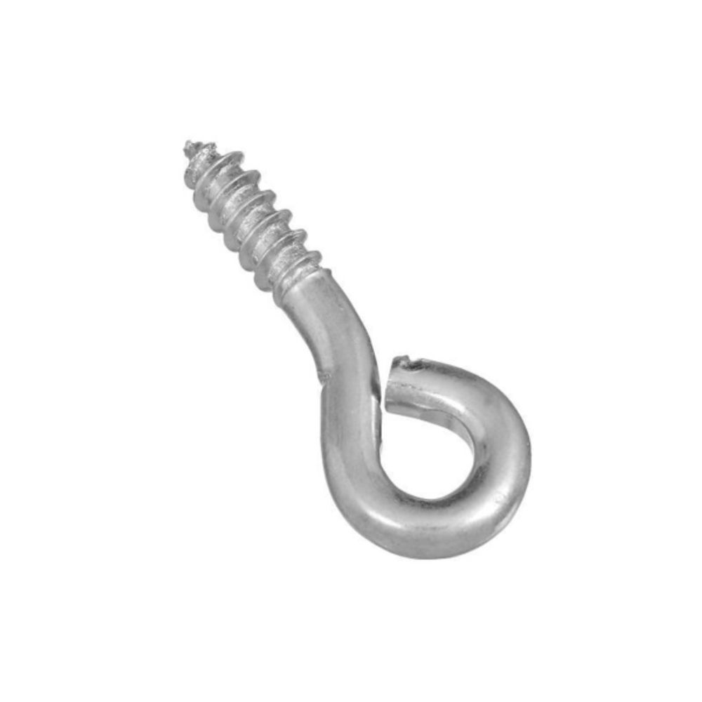 National Hardware N118-257 Screw Eye, 0.16 in Dia Inside Eye, 0.6 in L Thread, Steel, Zinc