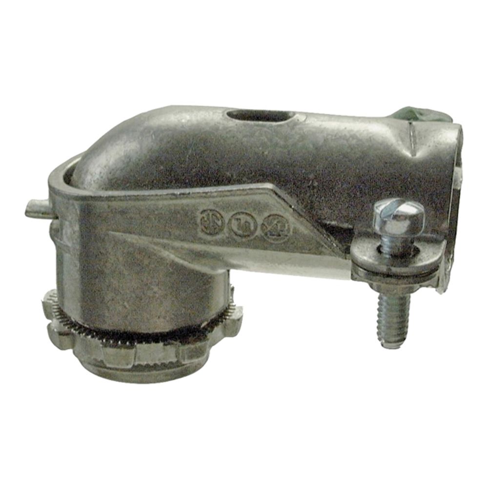 Halex 91100 90 Deg Connector, Zinc