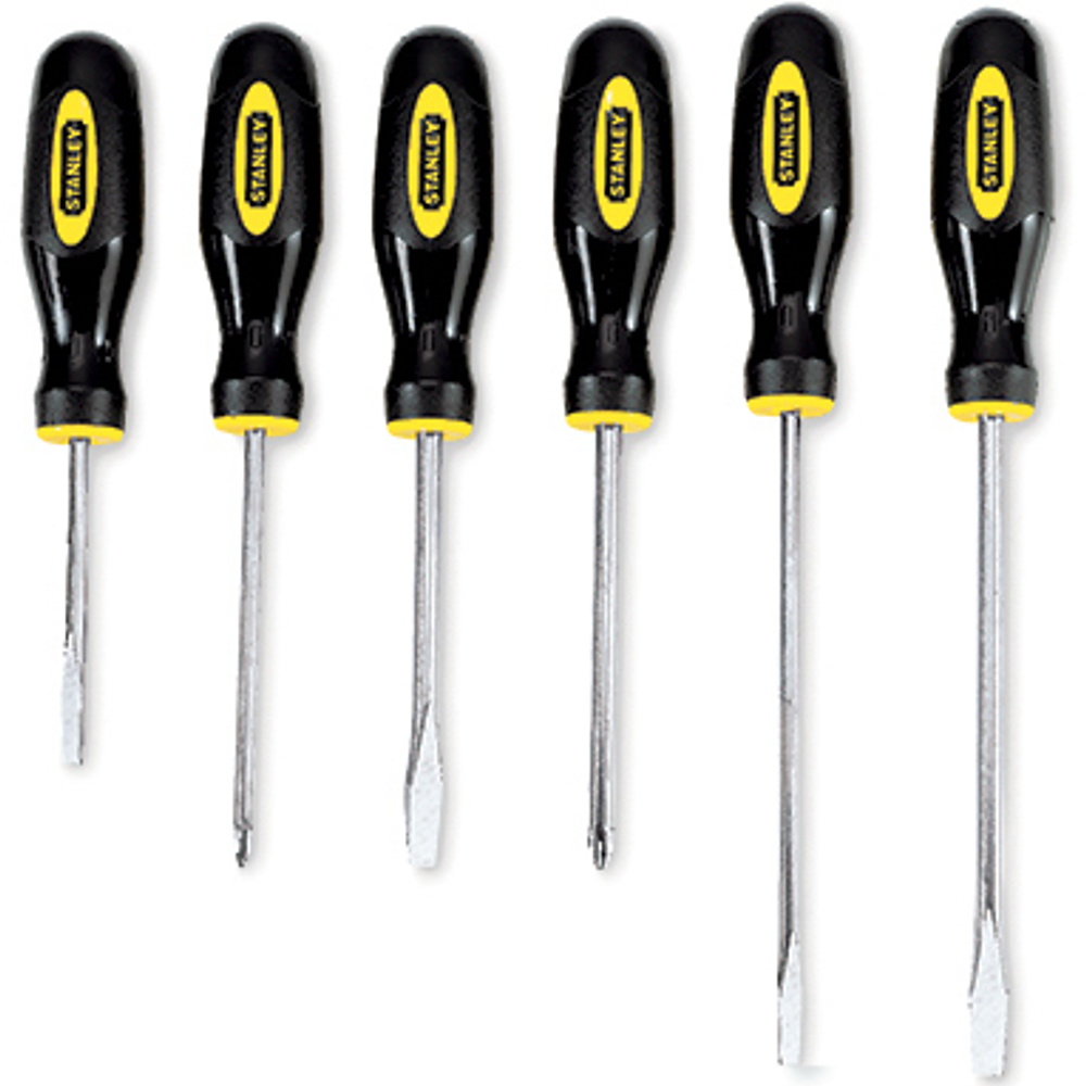 STANLEY 60-060 Screwdriver Set, Steel, Black, Nickel