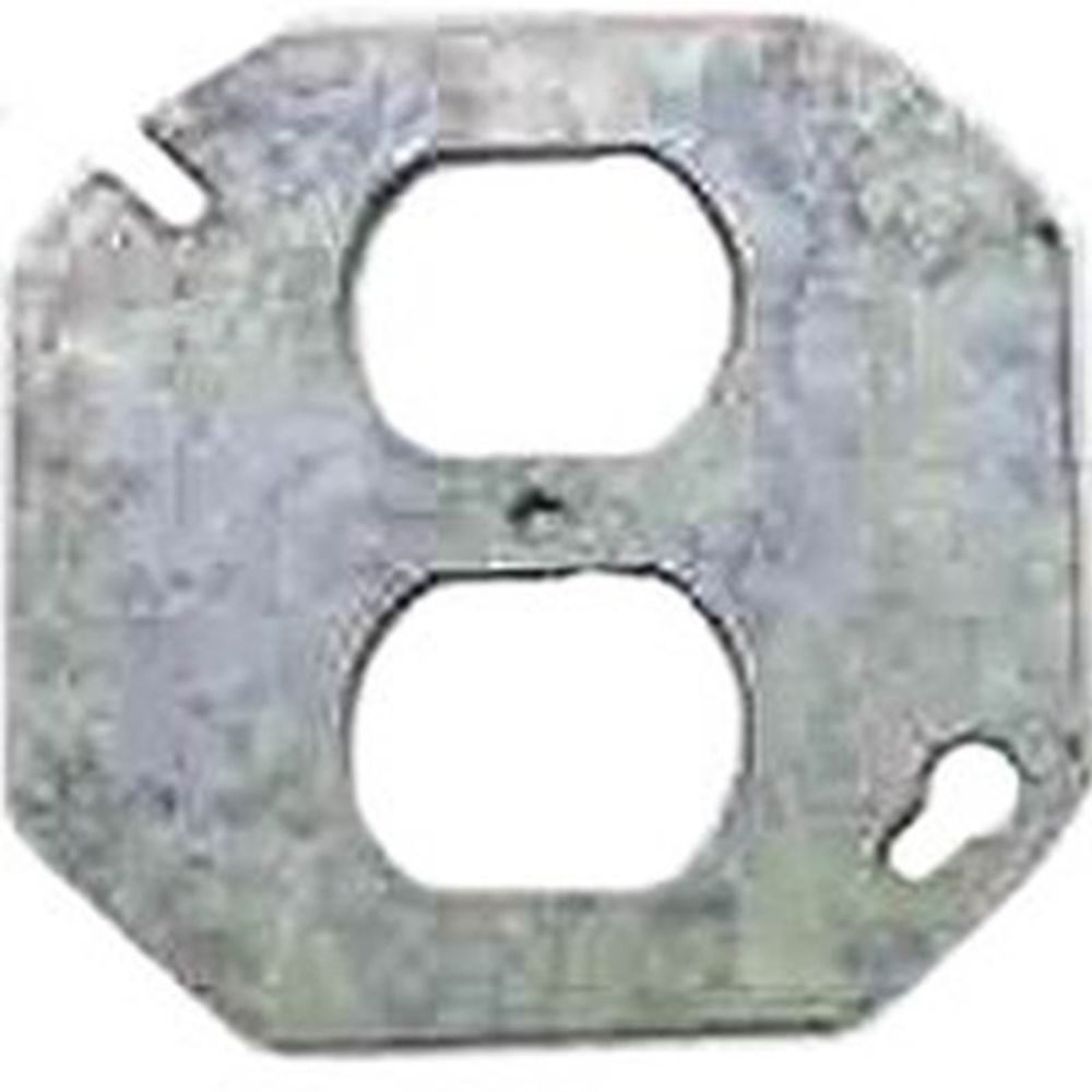 Orbit 4RC-DR Duplex Receptacle Cover, Round, Steel