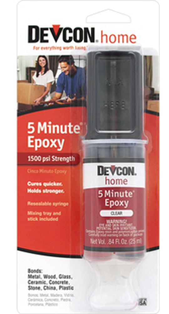 Devcon 20845 High-Strength Epoxy Anchoring Adhesive, Amber, 0.84 oz Syringe