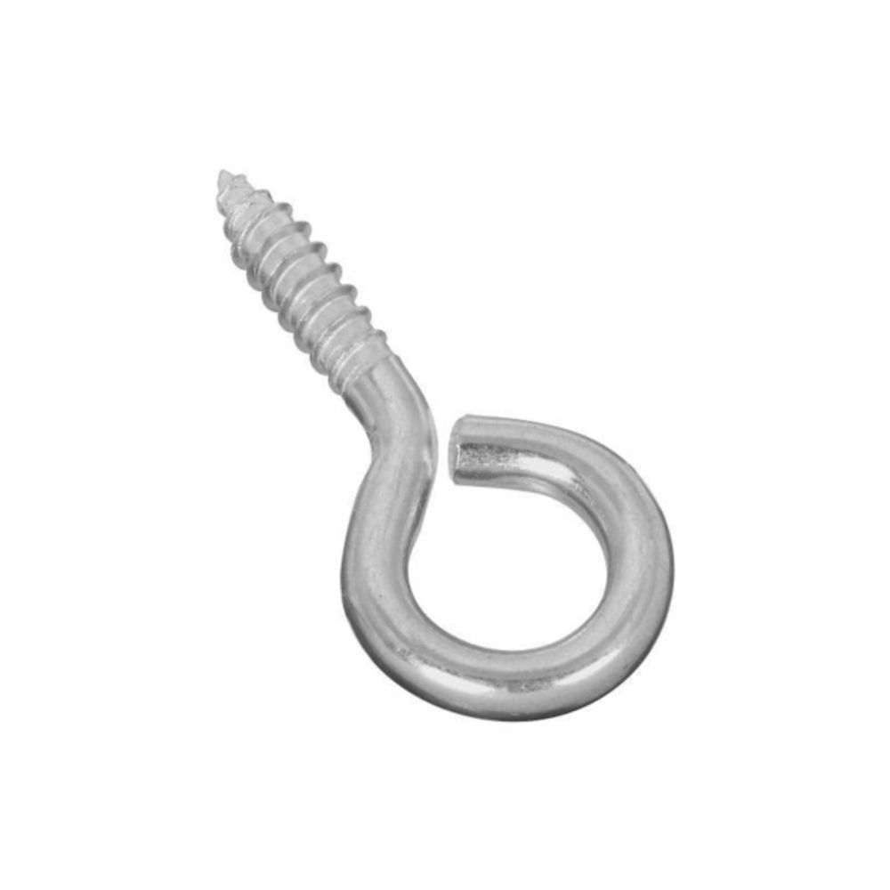 National Hardware N185-991 Screw Eye, 0.26 in Dia Inside Eye, 1.12 in L Thread, Steel, Zinc