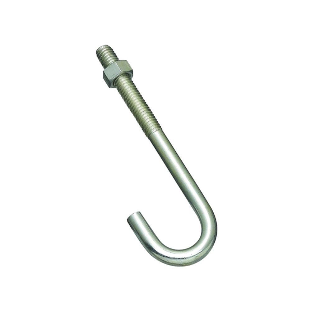 National Hardware 2195BC Series N232-959 J-Bolt, 3/8 in Thread, Steel, Zinc