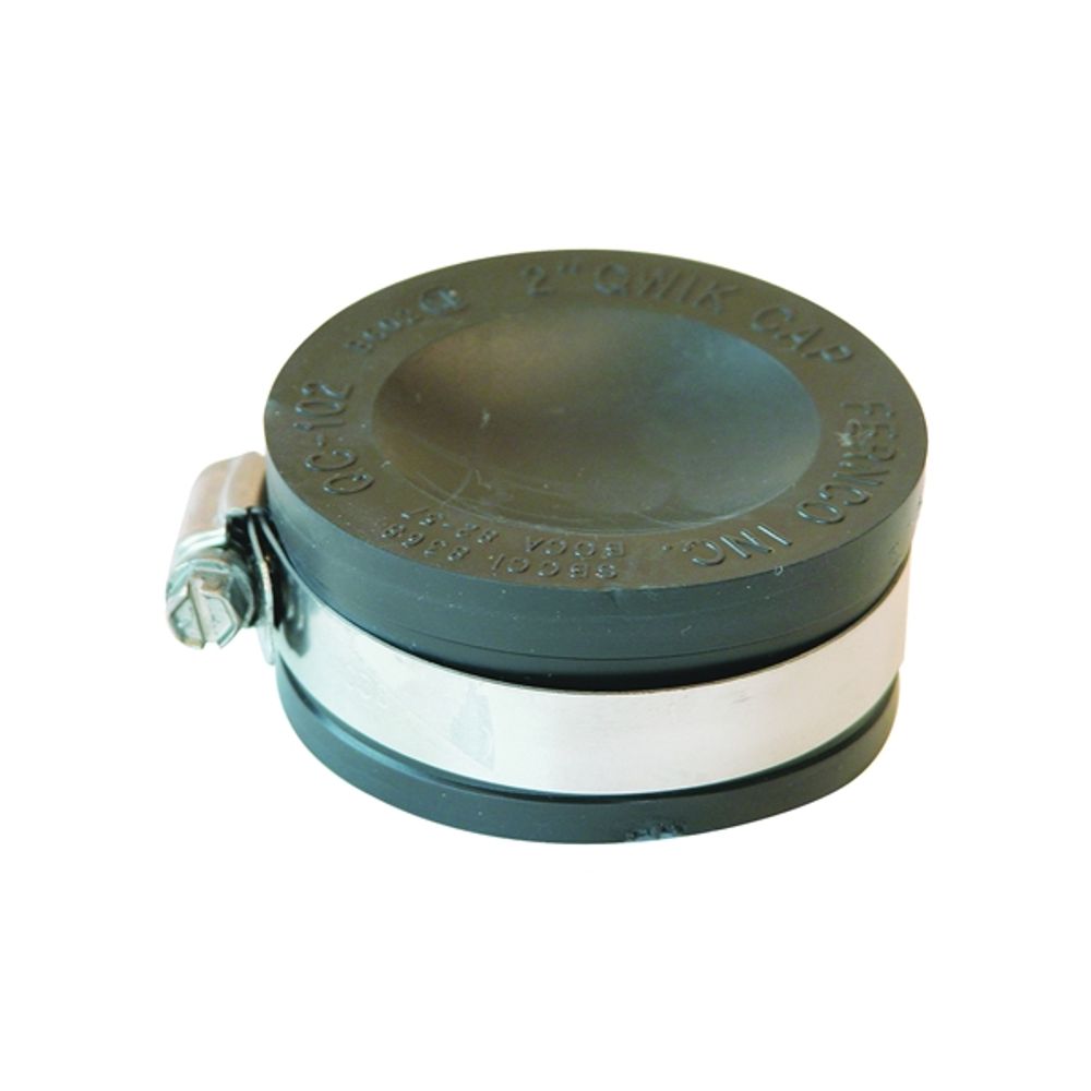 FERNCO QC-102 Pipe Cap, 2 in Slip, PVC