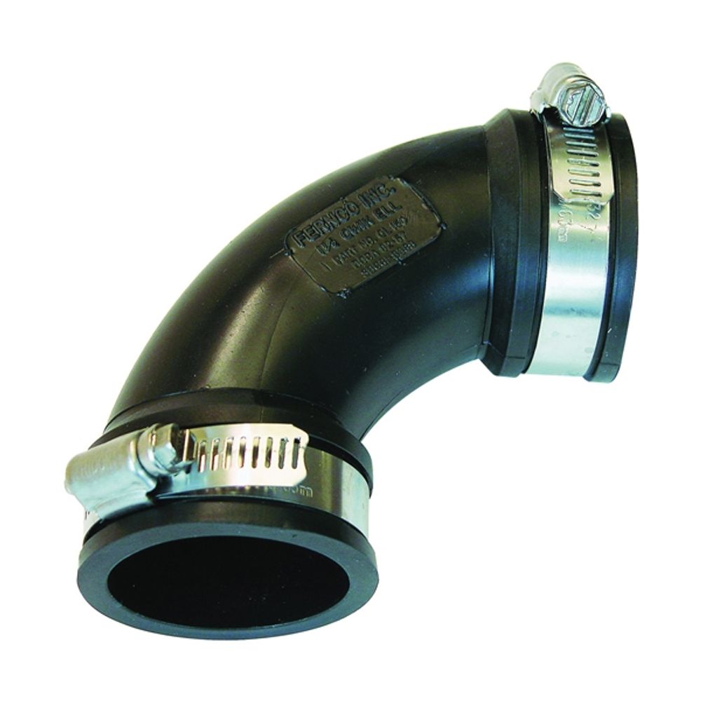 FERNCO PQL-150 Drain Pipe Elbow, 1-1/2 in Mechanical Joint, 90 deg