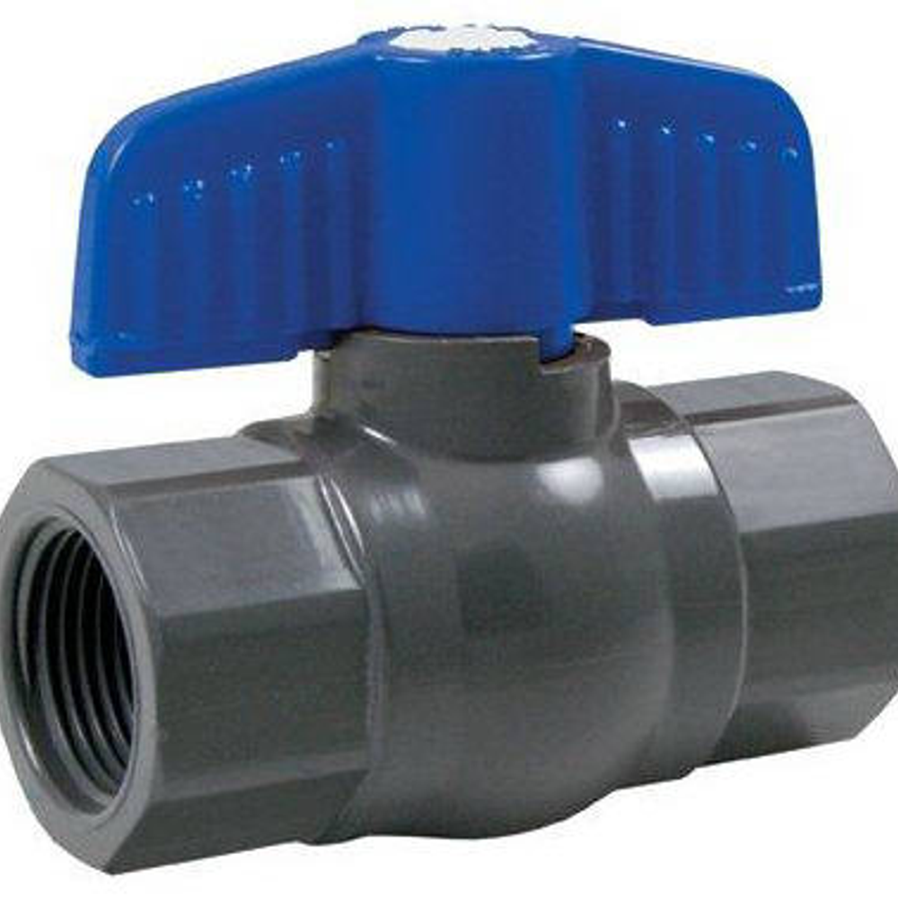 B & K 107-104 Ball Valve, 3/4 in FPT x FPT, 2 Ports/Ways, PVC
