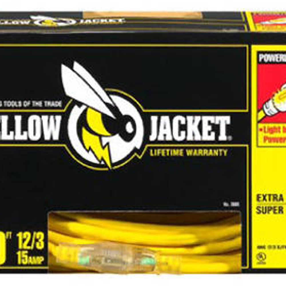 CCI 2885 Extension Cord, 12 AWG, Yellow Jacket, 100 ft L