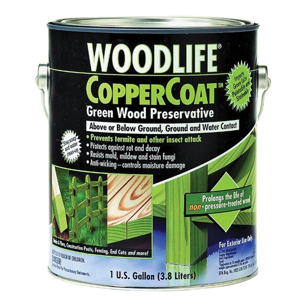 WOLMAN WoodLife CopperCoat 1901A Wood Preservative, Green, 1 gal Can