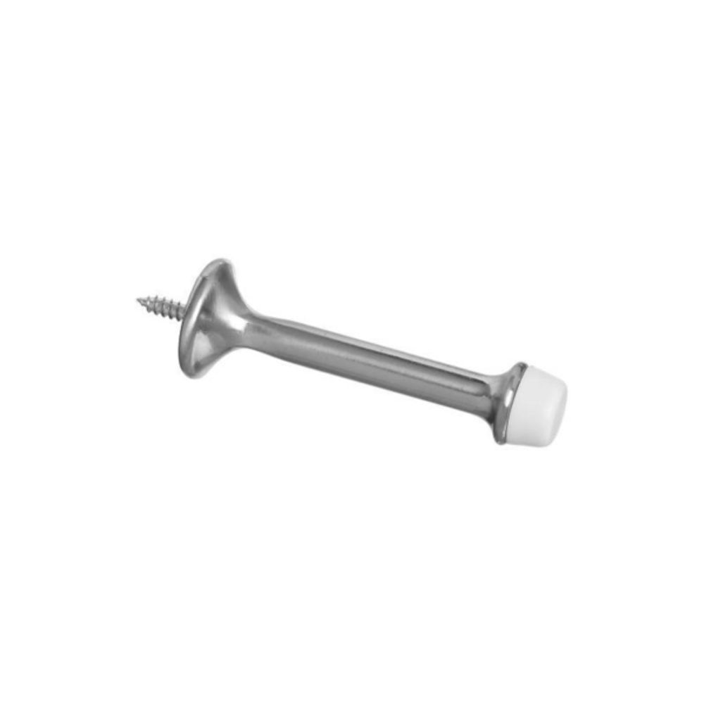 National Hardware N325-464 Door Stop, 3 in Projection, Die-Cast Zinc/Rubber, Satin Nickel