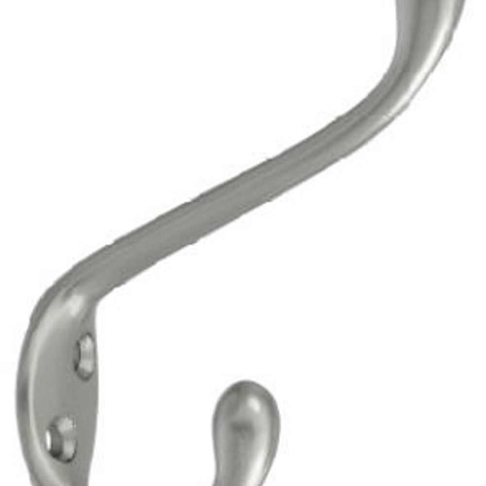 National Hardware V167 Series N331-082 Garment Hook, 35 lb Weight Capacity, Zinc, Satin Nickel