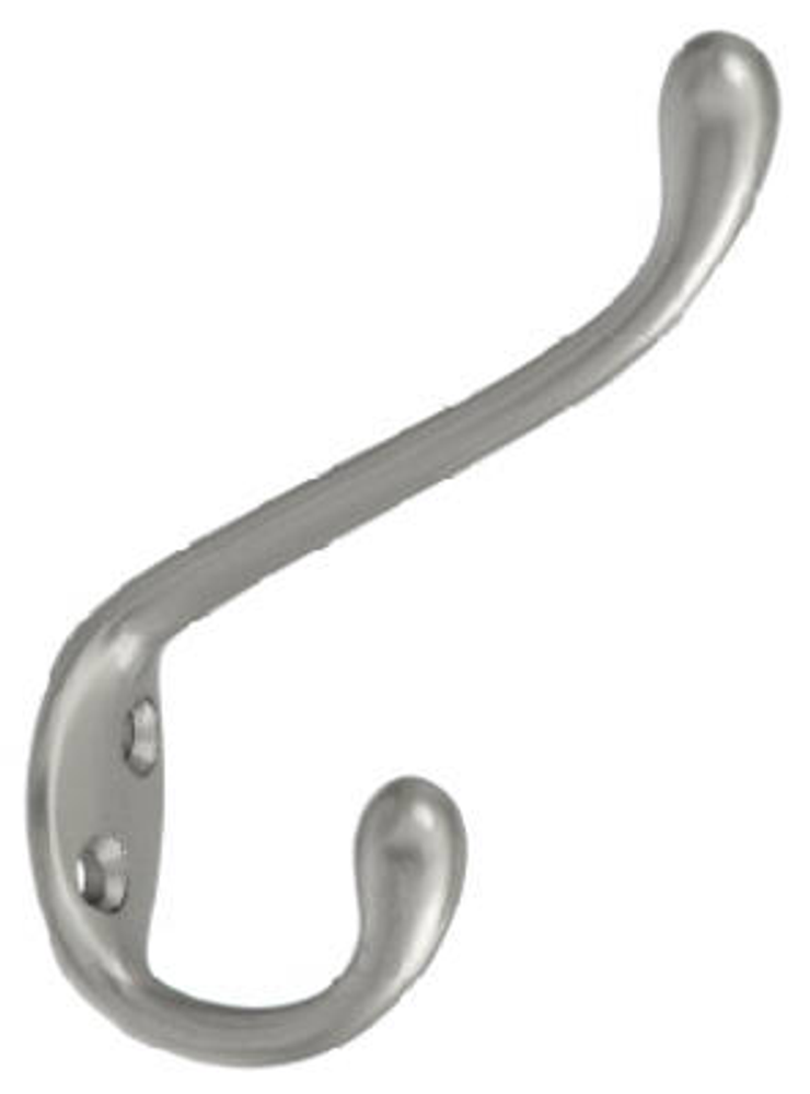 National Hardware V167 Series N331-082 Garment Hook, 35 lb Weight Capacity, Zinc, Satin Nickel