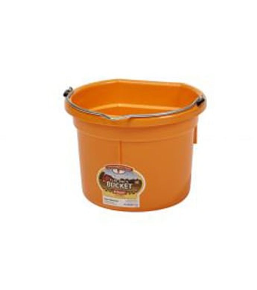 Little Giant, Flat Back Plastic Bucket, 8 qt