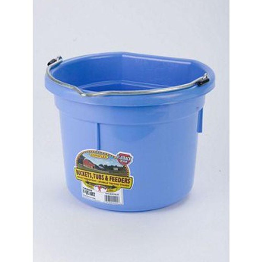 Little Giant, Flat Back Plastic Bucket, 8 qt