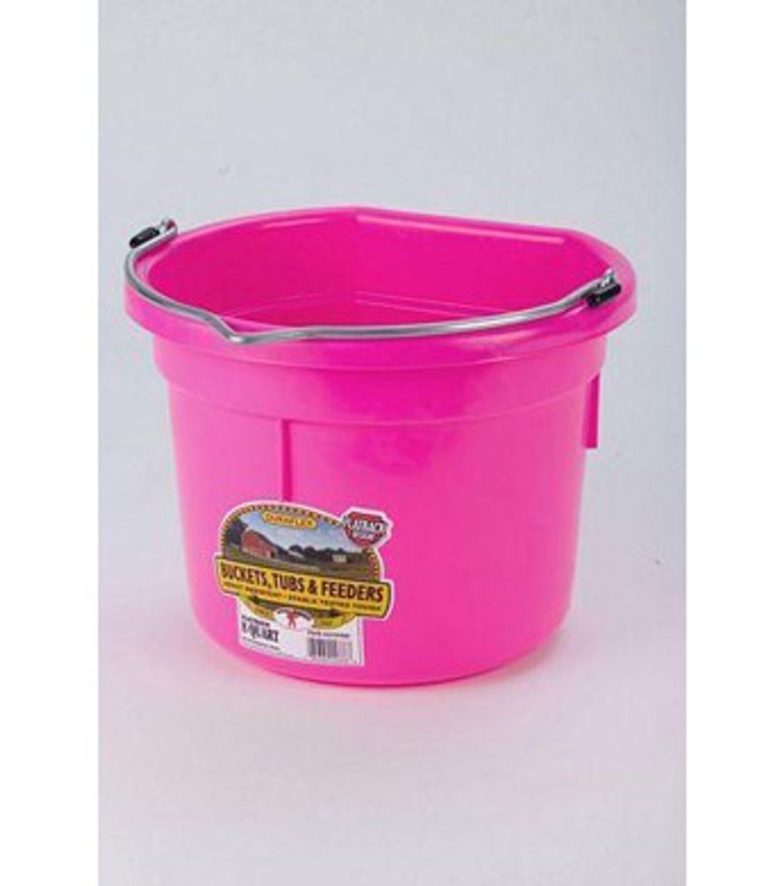 Little Giant, Flat Back Plastic Bucket, 8 qt