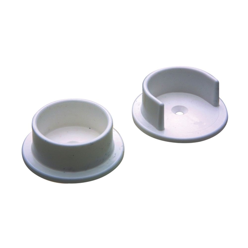 National Hardware V107 Series N154-567 Pole Socket Set, Polypropylene, White, 1 Pack