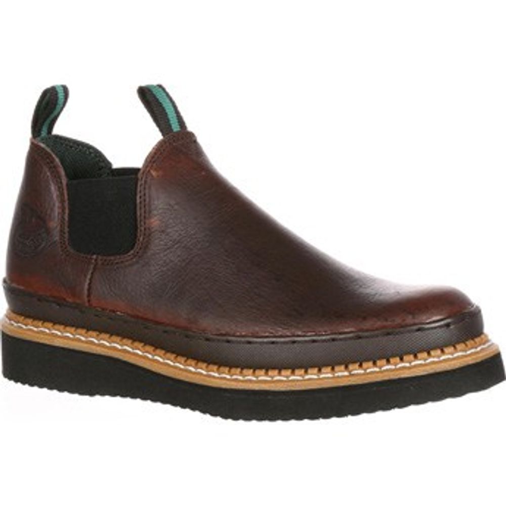 Georgia Boot, Men's Brown Giant Romeo Wedge-Sole Work Shoe, GR274