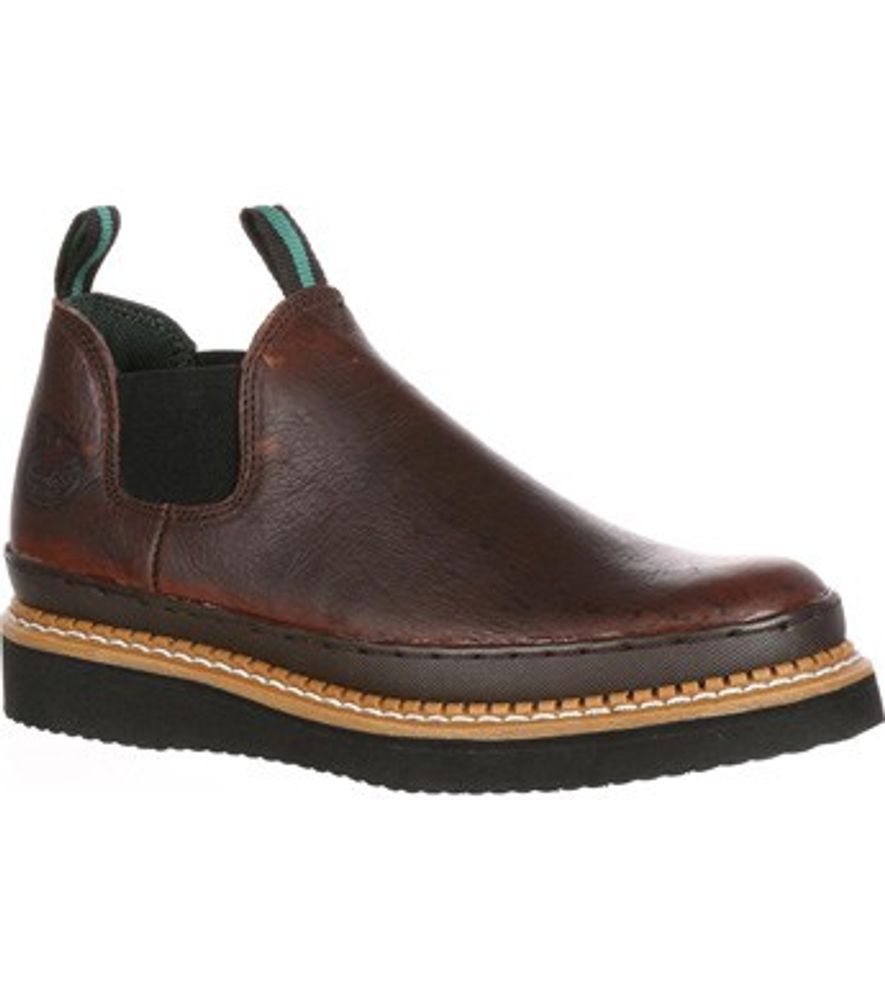 Georgia Boot, Men's Brown Giant Romeo Wedge-Sole Work Shoe, GR274