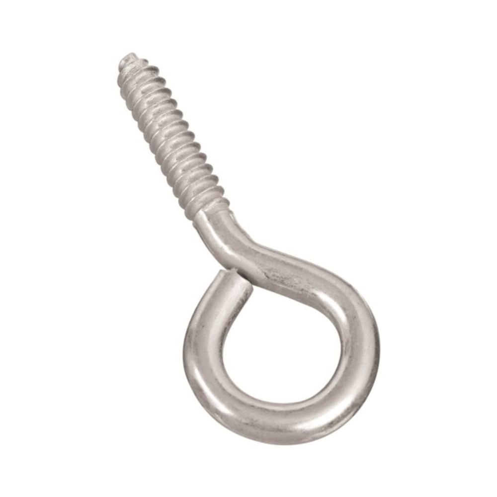 National Hardware N220-418 Screw Eye, 0.36 in Dia Inside Eye, 2 in L Thread, Steel, Zinc