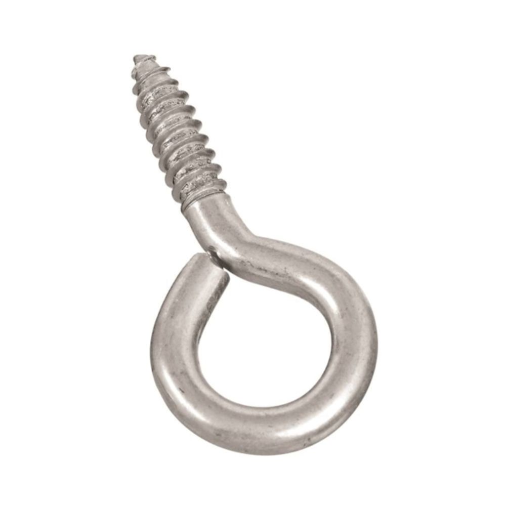 National Hardware N220-426 Screw Eye, 0.3 in Dia Inside Eye, 1-1/4 in L Thread, Steel, Zinc