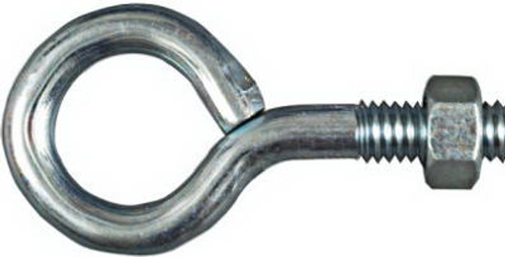 National Hardware N221-150 Eye Bolt, 5/16-18 Thread, 1 in L Thread, 3/4 in ID Dia Eye, Steel, Zinc