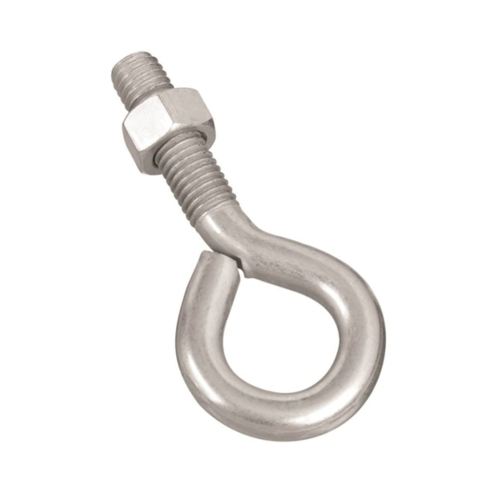 National Hardware N221-309 Eye Bolt, 1/2-13 Thread, 1-3/4 in L Thread, 1 in ID Dia Eye, Steel, Zinc