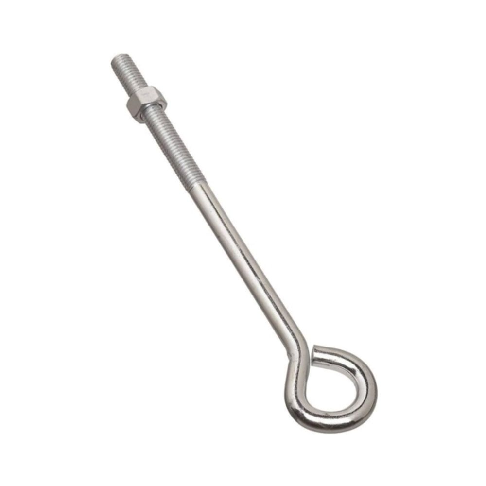 National Hardware N221-333 Eye Bolt, 1/2-13 Thread, 3-3/4 in L Thread, 1 in ID Dia Eye, Steel, Zinc