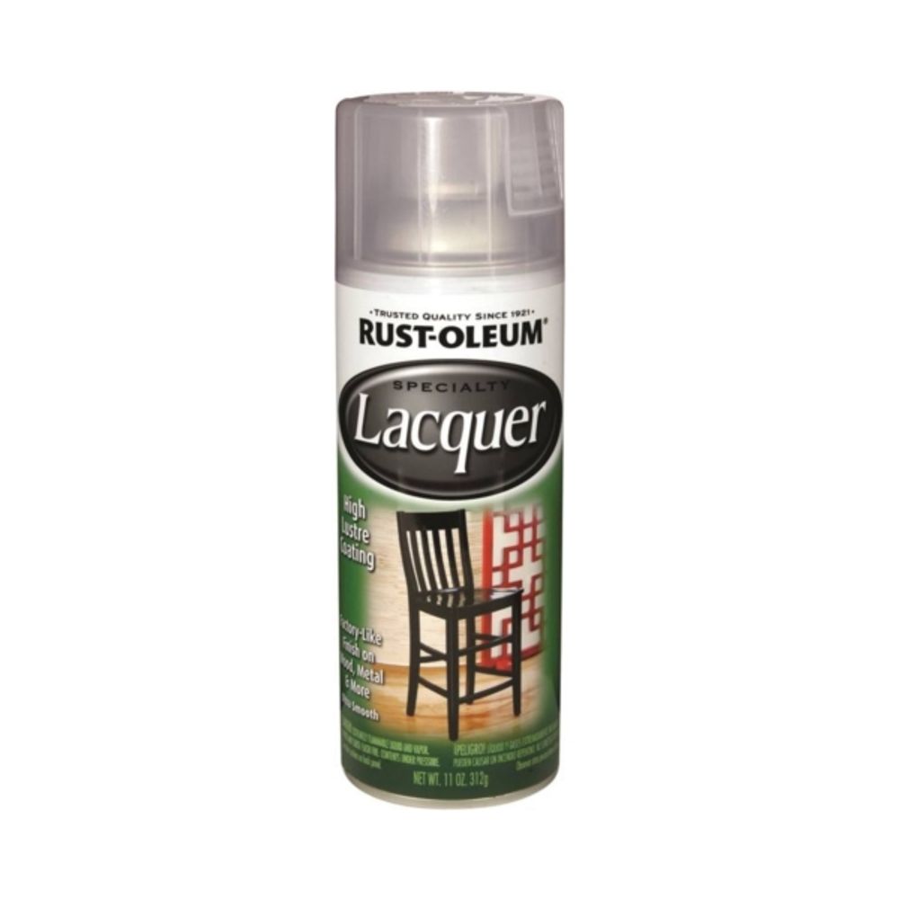 RUST-OLEUM SPECIALTY 1906830 Lacquer Spray Paint, Clear, Gloss, 11 oz Aerosol Can