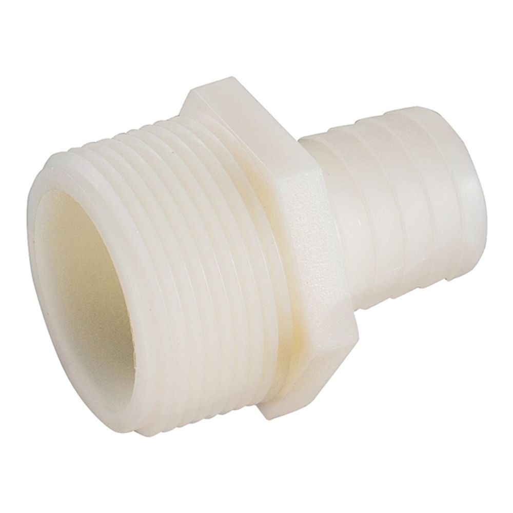 Anderson Metals 53701-0406 Connector, 3/8 x 1/4 in MIP x Barb, 150 psi, Nylon