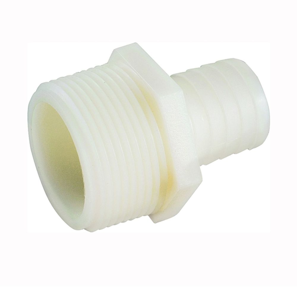 Anderson Metals 53701-0808 Hose Insert Adapter, 1/2 in Barb, 1/2 in MIP, Nylon