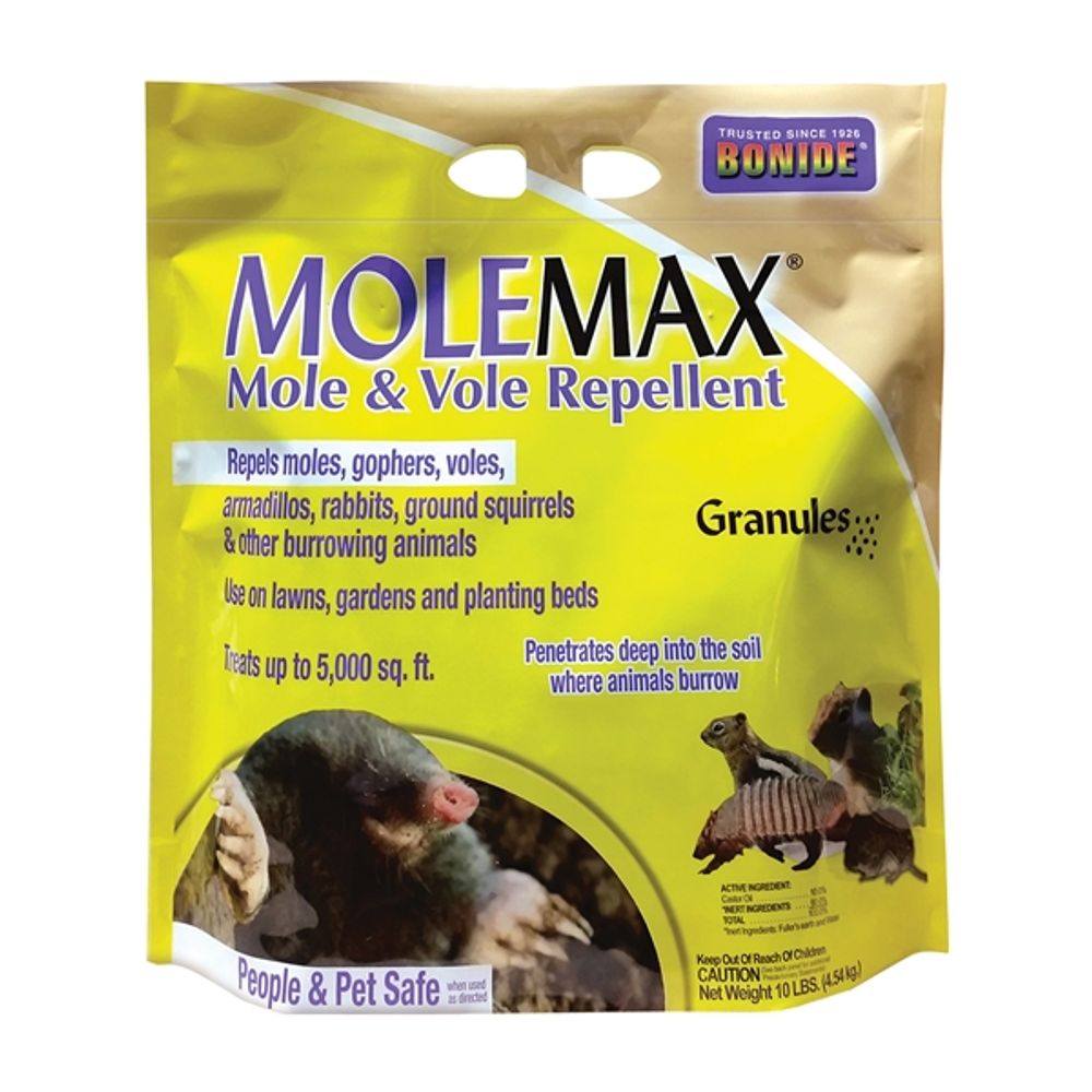 Bonide, Molemax Mole & Vole Repellent Granules, 10 lb