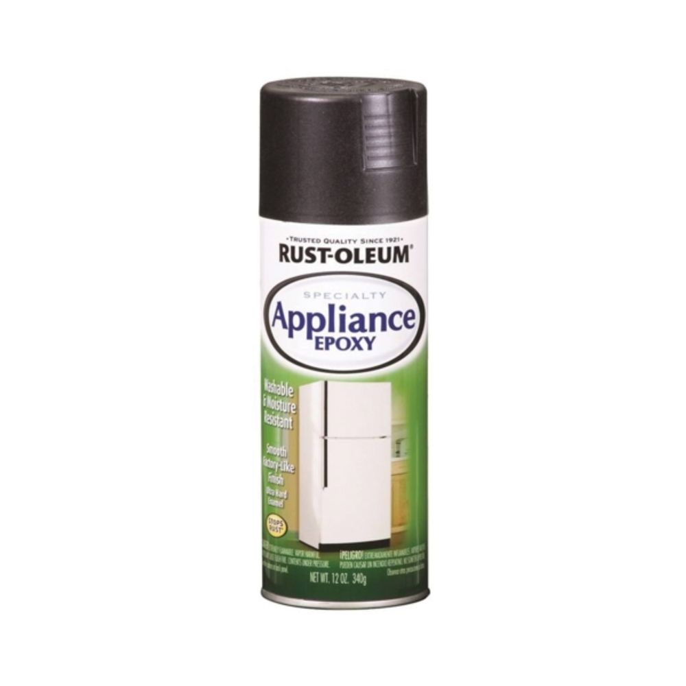 RUST-OLEUM 7886830 Ultra-Hard Appliance Epoxy Spray Paint, Gloss, Black, 12 oz Aerosol Can