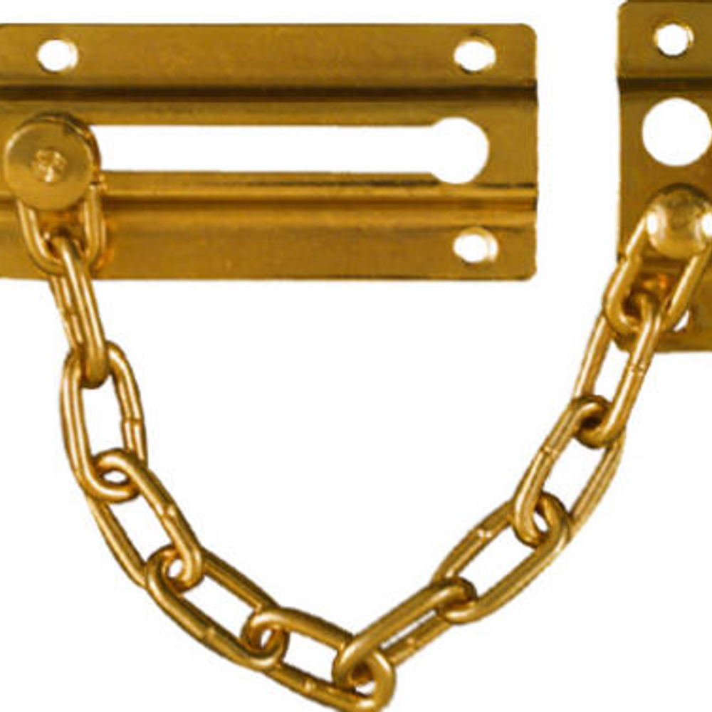 National Hardware V807 Series N183-590 Door Chain, Zinc, Brass
