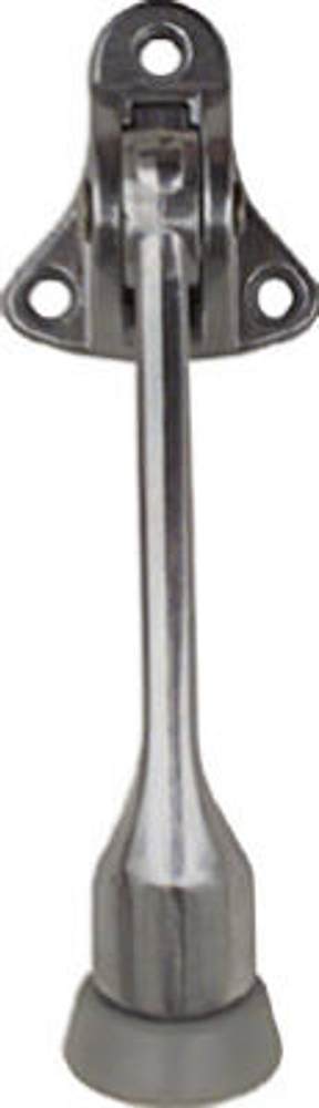 National Hardware V238 Series N273-532 Door Stop, 4 in Projection, Zinc, Satin Chrome
