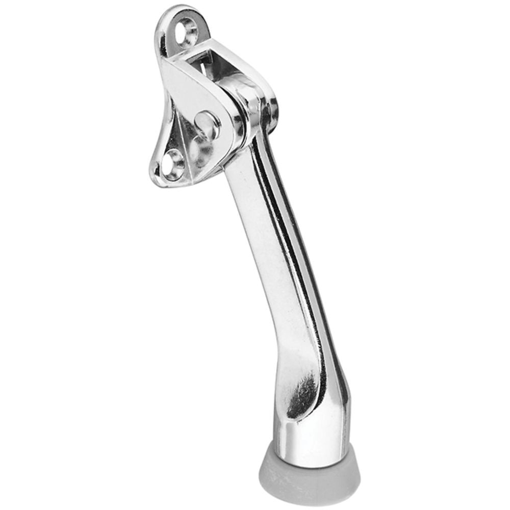National Hardware V238 Series N184-275 Door Stop, 4 in Projection, Zinc, Chrome