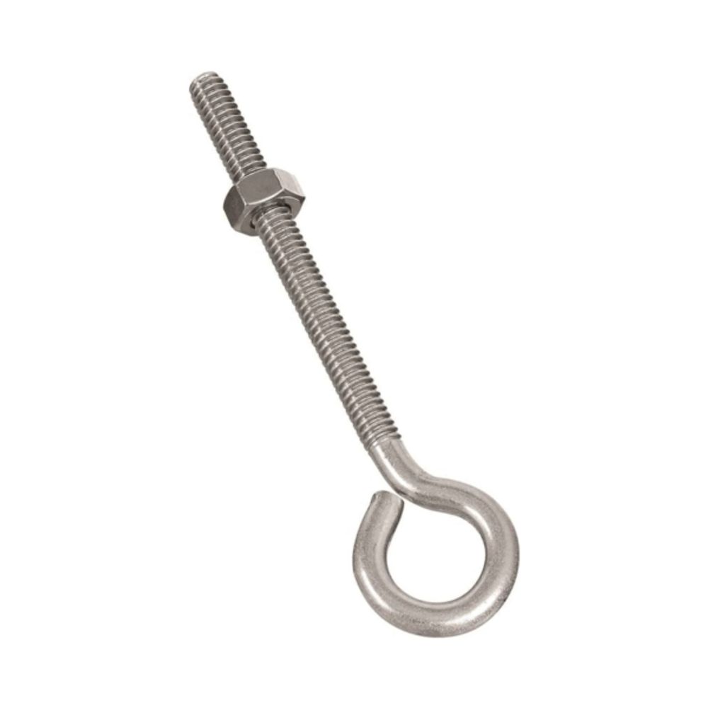 National Hardware N221-606 Eye Bolt, 1/4-20 Thread, 2-3/4 in L Thread, 0.56 in ID Dia Eye, Stainless Steel