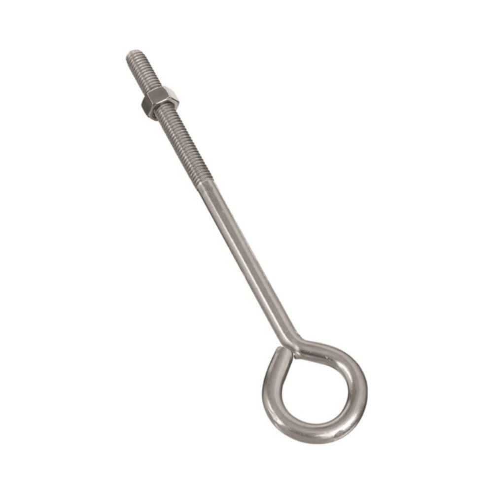 National Hardware N221-671 Eye Bolt, 3/8-16 Thread, 3 in L Thread, 1 in ID Dia Eye, Stainless Steel
