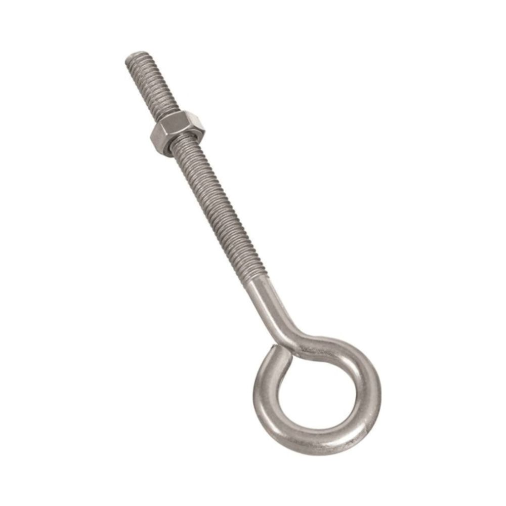 National Hardware N221-663 Eye Bolt, 3/8-16 Thread, 3 in L Thread, 1 in ID Dia Eye, Stainless Steel