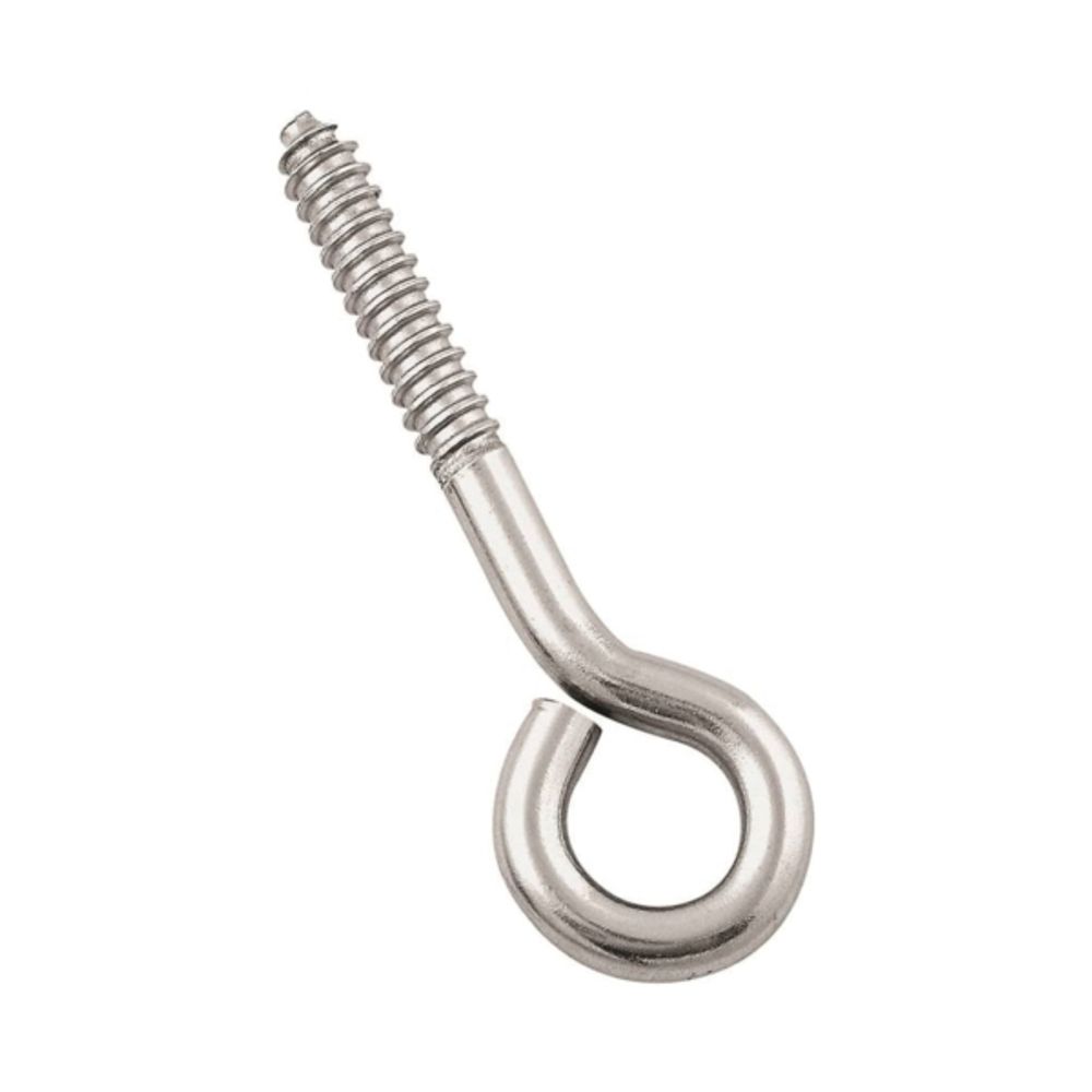 National Hardware N220-806 Lag Screw Eye, 3/8 in Thread, 2 in L Thread, 3/4 in ID Dia Eye, Stainless Steel
